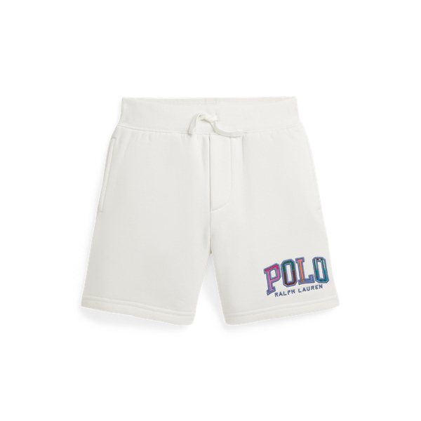 Polo Ralph Lauren Toddler And Little Boys Madras-logo Fleece Short In Nevis