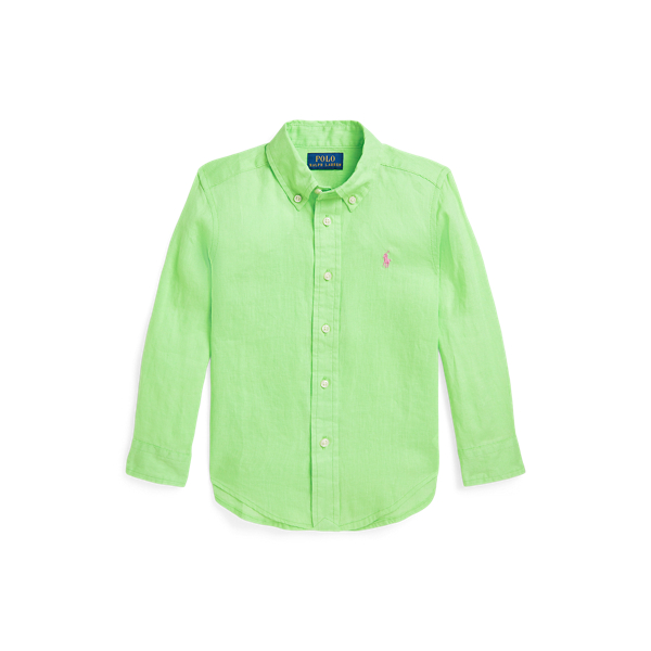 Polo Ralph Lauren Linen Shirt In Collection Lime