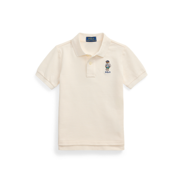 Polo Ralph Lauren Polo Bear Cotton Mesh Polo Shirt In Nevis