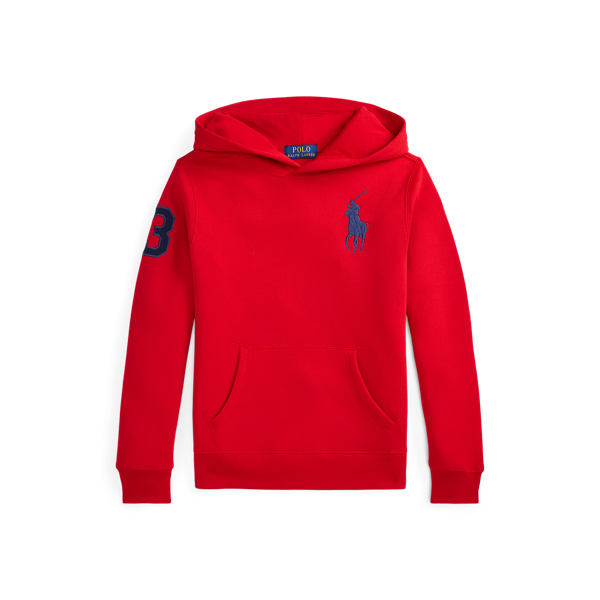 Polo Ralph Lauren Toddler And Little Boys Big Pony Fleece Hoodie In Red
