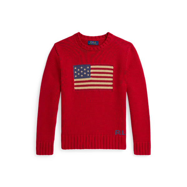 Polo Ralph Lauren Ralph Lauren The Iconic Flag Sweater In Red