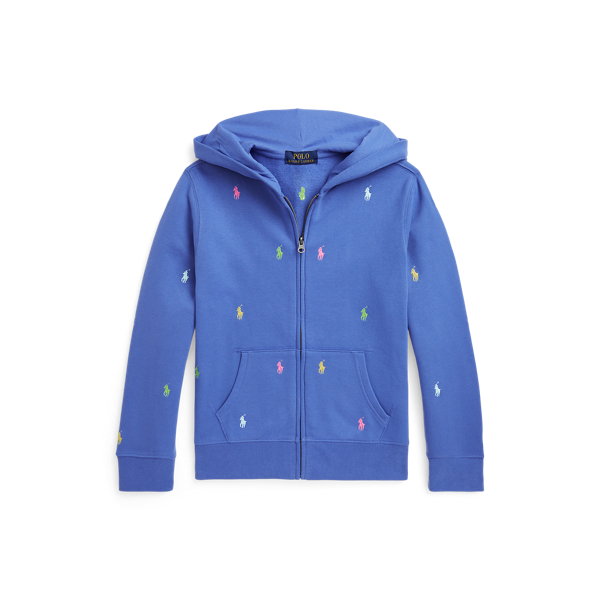 Polo Ralph Lauren Polo Pony Fleece Full-zip Hoodie In Scottsdale Blue