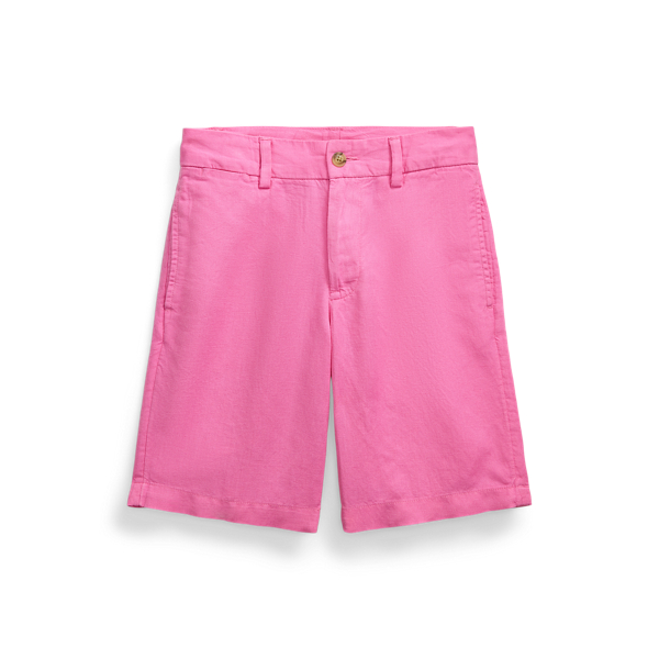 Polo Ralph Lauren Straight Fit Linen-cotton Short In Laguna Pink