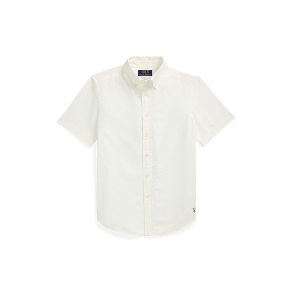 Polo Ralph Lauren Big Boys Cotton Oxford Short-sleeve Shirt In White