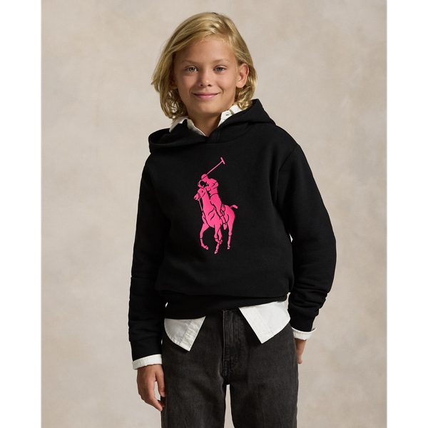 Polo Ralph Lauren Toddler And Little Boys Pink Pony Fleece Hoodie In Black