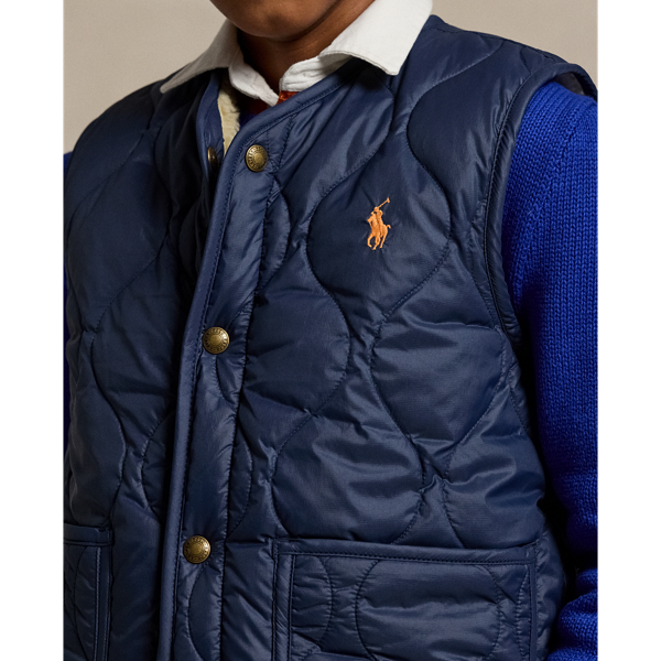 POLO RALPH LAUREN CHILDRENSWEAR】リバーシブル リップストップ & フリース ダウン ベスト I (ジャケット/アウター/ ダウンベスト)マルチ | ラルフ ローレン公式オンラインストア