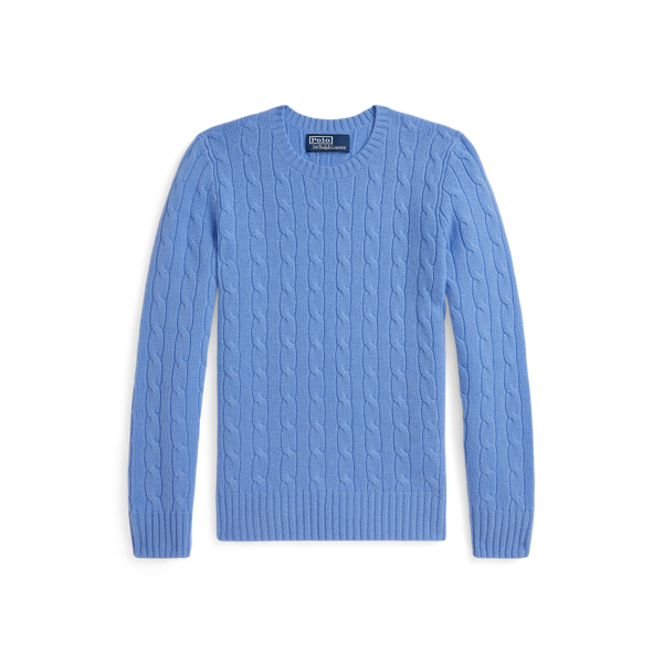 Polo Ralph Lauren Ralph Lauren The Iconic Cable-knit Cashmere Sweater In Blue