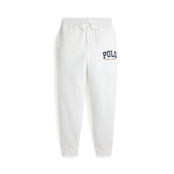 Polo Ralph Lauren Logo Fleece Jogger Pant In Paper White