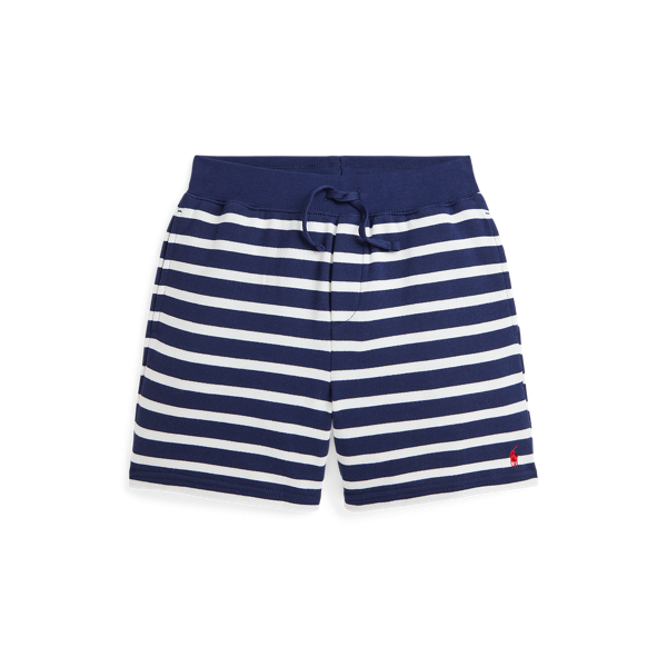 Polo Ralph Lauren Striped French Terry Short In Newport Navy/white