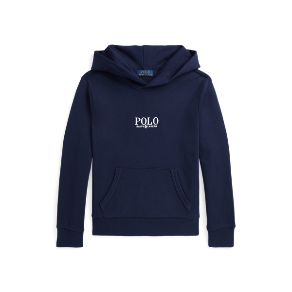 Polo Ralph Lauren Logo French Terry Hoodie In Refined Navy