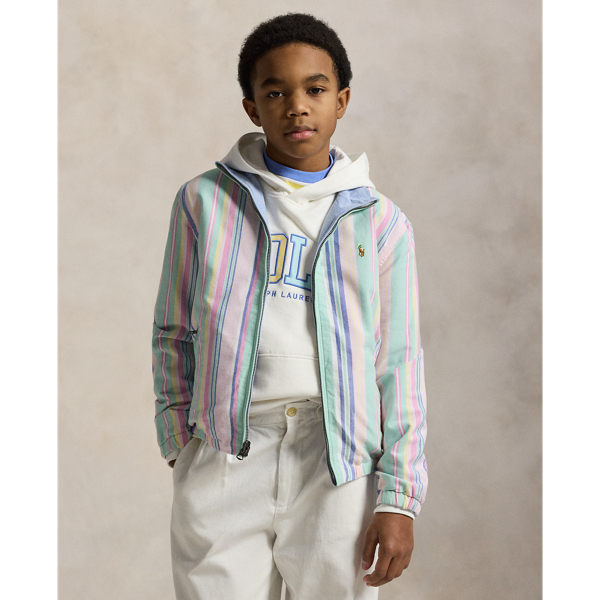 Ralph Lauren】90s~スタジャン風スウェット短丈ブルゾン