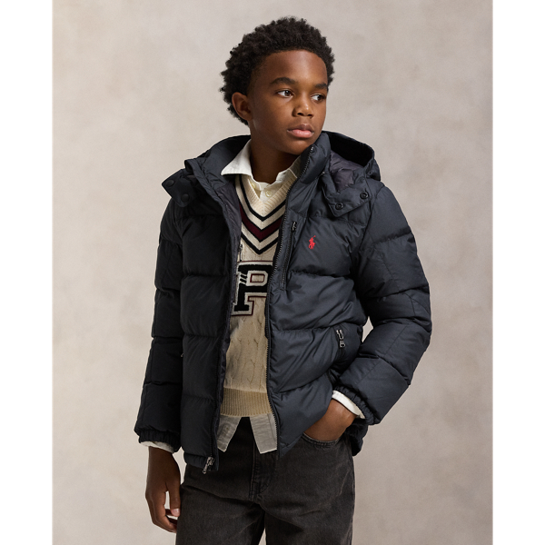 Polo Ralph Lauren Down Puffer Jacket In Black