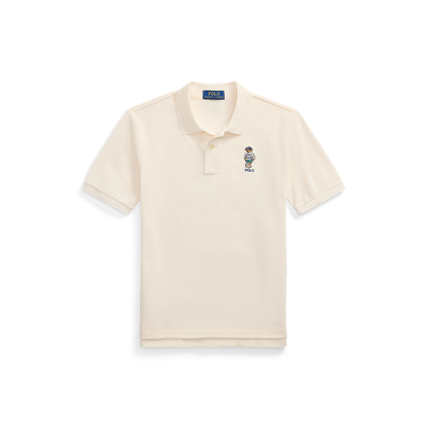 Polo Ralph Lauren Polo Bear Cotton Mesh Polo Shirt In Nevis