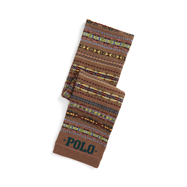 Polo Ralph Lauren Ralph Lauren Fair Isle Wool-cotton Scarf In Multi