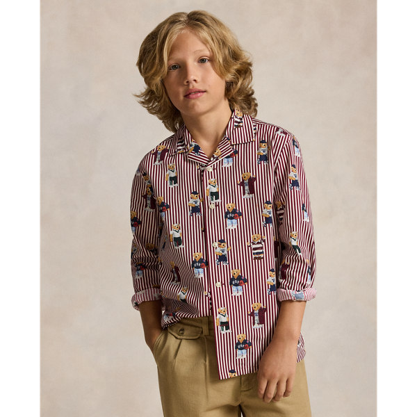 Polo Bear Striped Cotton Shirt