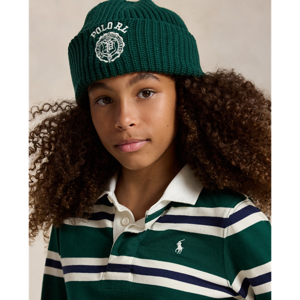 Ralph Lauren Embroidered Crest Cotton Hat In Hunter Green