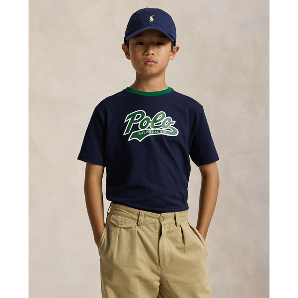 Maglietta Cotone Ralph Lauren con Logo Sportivo
