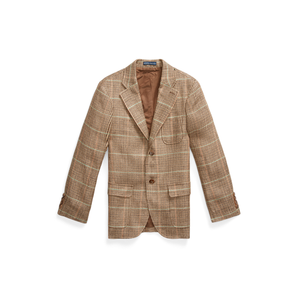 Polo Ralph Lauren Linen-silk Herringbone Sport Coat In Brown/tan Multi
