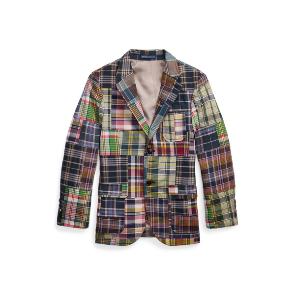 Polo Ralph Lauren Patchwork Plaid Cotton Sport Coat In Madras Patchwork