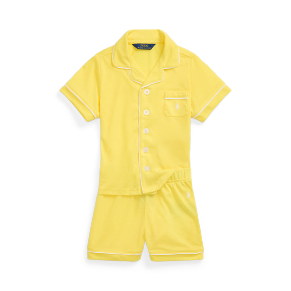 Polo Ralph Lauren Jersey Sleep Set In Beekman Yellow