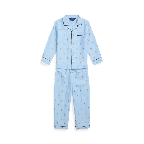 Polo Ralph Lauren Ralph Lauren Polo Pony Twill Sleep Set In Blue