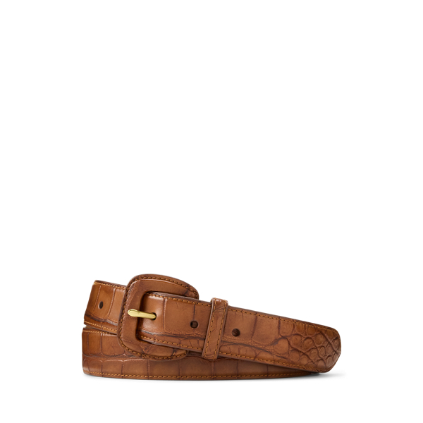 Ceinture en alligator tanné - Purple Label - Modalova