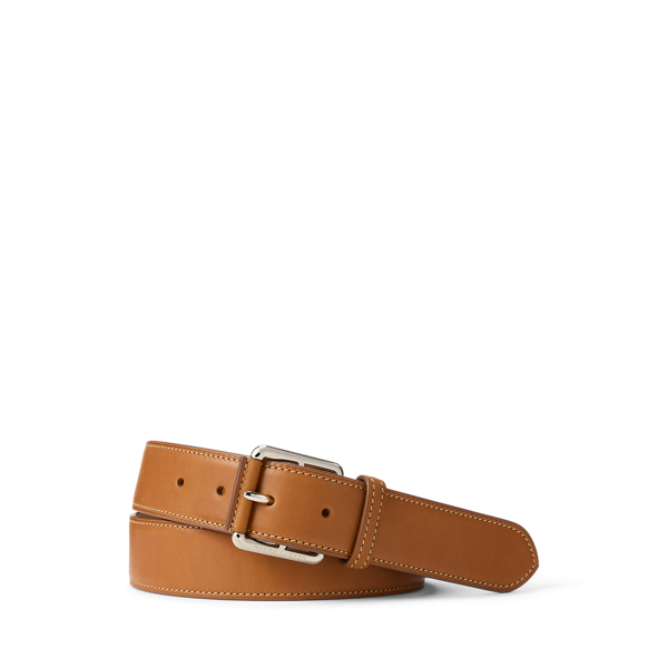 Ralph Lauren Calfskin Roller-buckle Belt In Brown