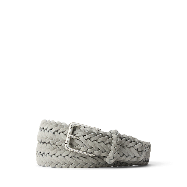 Braided Calf-Suede Belt