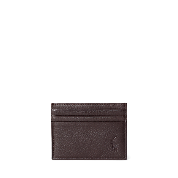 Porte-cartes en cuir chagrin - Polo Ralph Lauren - Modalova
