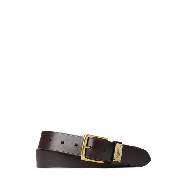 Shop Polo Ralph Lauren Pony-plaque Leather Belt In Brown