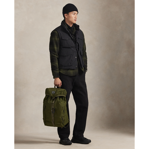 Ralph Lauren Nylon Oxford Outdoor Backpack In Green