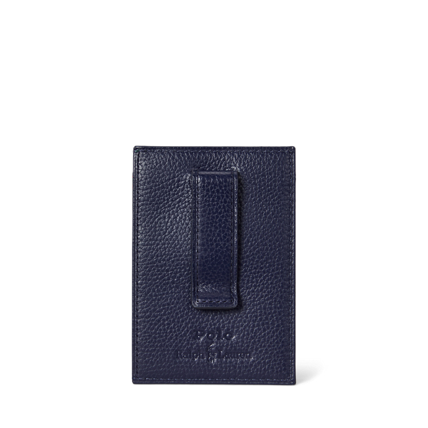 Ralph Lauren Plaid Leather Money Clip Card Case