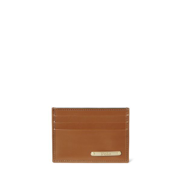 Ralph Lauren Saddle Leather Card Case In Brown