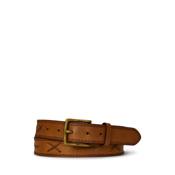 Ralph Lauren Lacing-detail Leather Belt In Brown