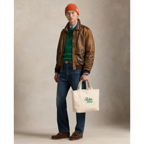 Tote in Tela Ralph Lauren's Coffee - Stile Unico
