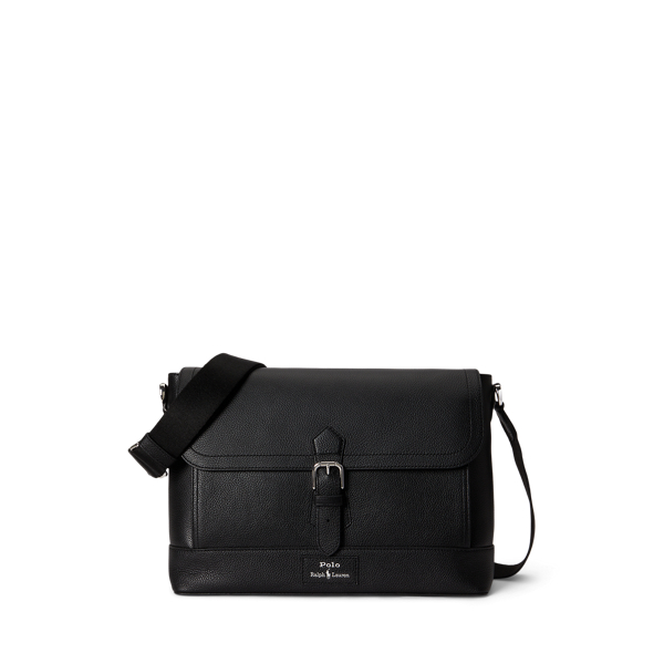 Pebbled Leather Messenger Bag