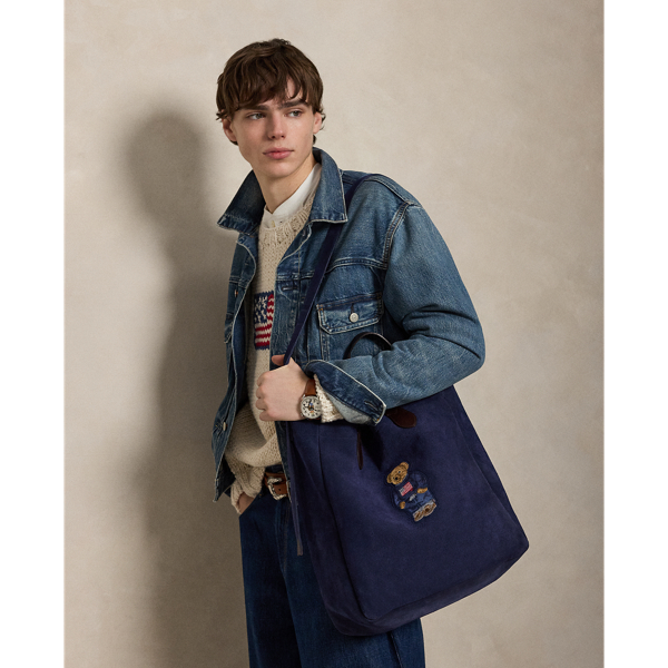 Polo Bear Roughout Suede Tote