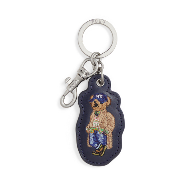 Polo Bear Leather Key Fob