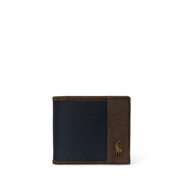 Suede-Trim Billfold Wallet