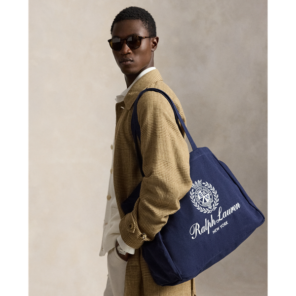 Crest-Embroidered Canvas Tote