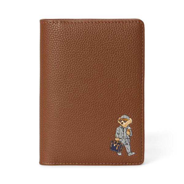Polo Bear Pebbled Leather Passport Case