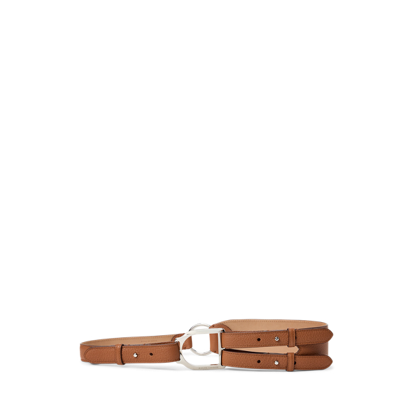 Polo Ralph Lauren Welington Pebbled Tri-strap Belt In Rl Gold