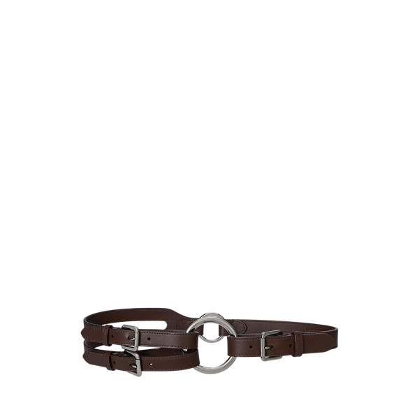 Ralph Lauren Tri-strap O-ring Leather Belt