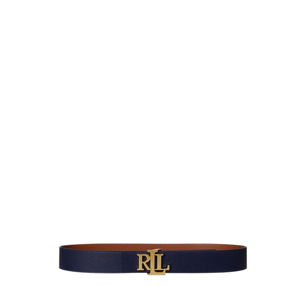 Ceinture en cuir grainé réversible - Lauren - Modalova