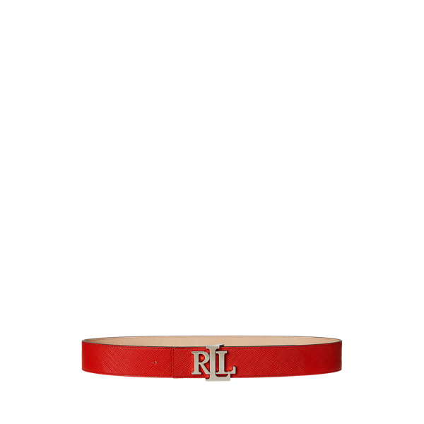Ralph Lauren Logo Reversible Textured Wide Belt