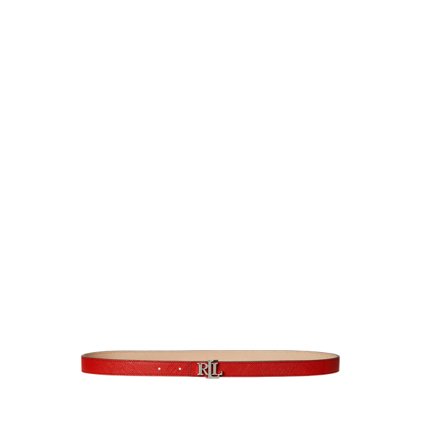 Ceinture fine réversible hachure croisée - Lauren - Modalova