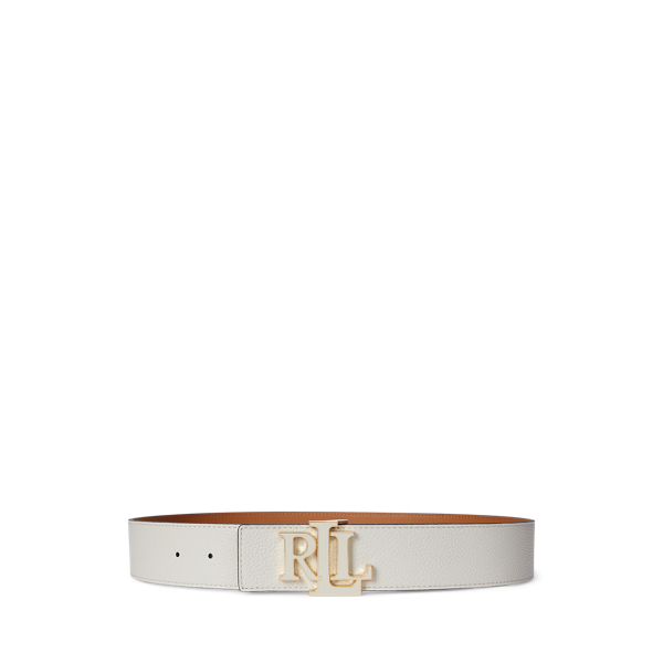 Ralph Lauren Logo Reversible Leather Wide Belt