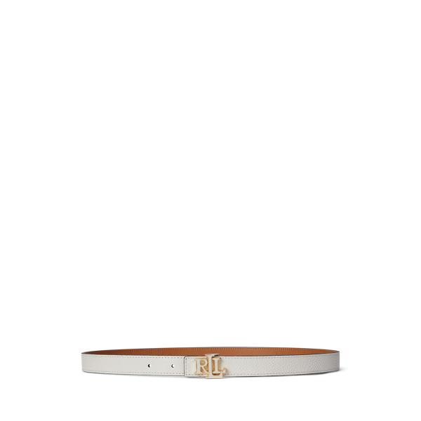 Ralph Lauren Logo Reversible Pebbled Leather Belt