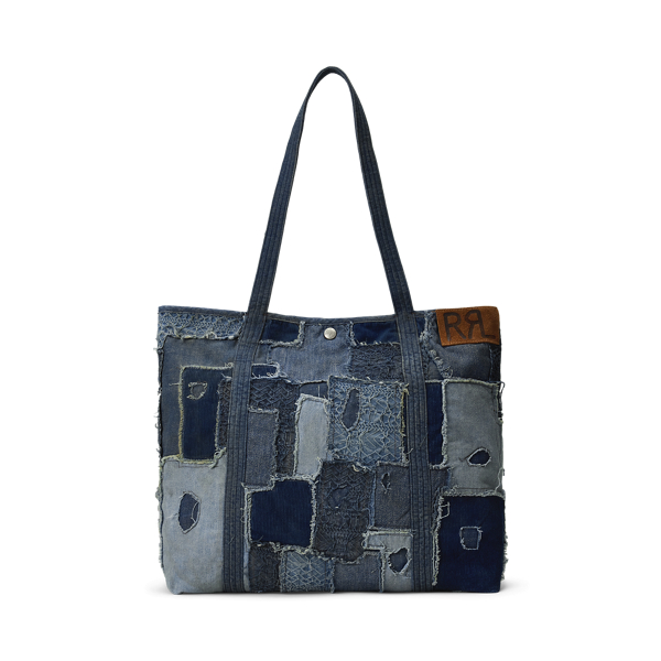 Double Rl Ralph Lauren Limited-edition Indigo Patchwork Tote In Multi