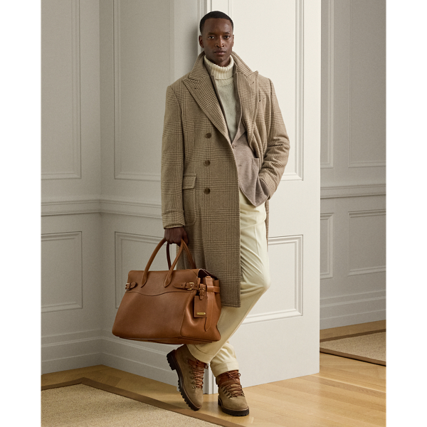Ralph Lauren Bedford Calfskin Duffel In Gold